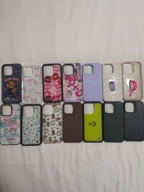 Loopy Case Assorted Purple, Pink, Green, Brown & Glitter Phone Case Set